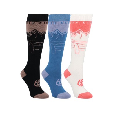 686 Women's Ski-Snowboard Socks Escape 3 Pack ΡΟΥΧΑ ΒΟΥΝΟΥ