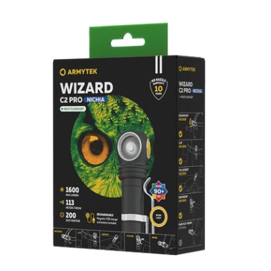 Armytek Φακός Κατασκήνωσης Wizard C2 Pro Nichia με Μαγνήτη και USB