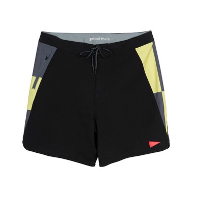 Florence Mens Burgee Boardshort Waypoint Black