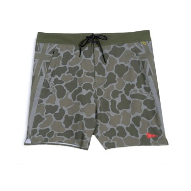 Florence Mens Boardshort  F1 Pro Hawaii Camo Olive Green