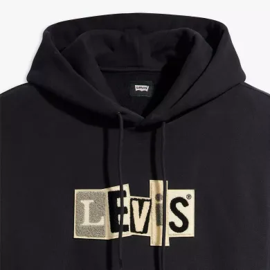 Levi's Men's Hoodie Skate Hoodded Sweatshirt Blacks ΡΟΥΧΑ ΠΟΛΗΣ