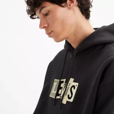 Levi's Men's Hoodie Skate Hoodded Sweatshirt Blacks ΡΟΥΧΑ ΠΟΛΗΣ