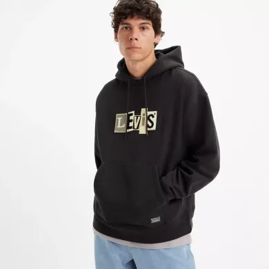 Levi's Men's Hoodie Skate Hoodded Sweatshirt Blacks ΡΟΥΧΑ ΠΟΛΗΣ