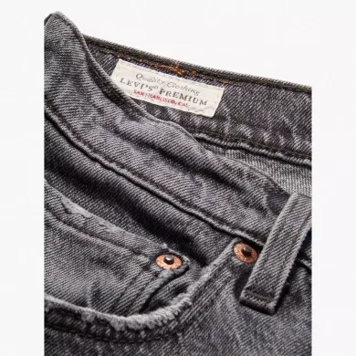 Levi's Γυναικείο Παντελόνι Jean Μαύρο 501 Original 