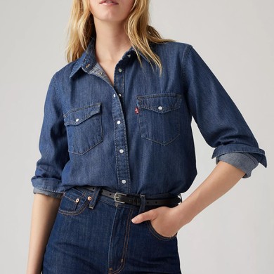 Levi's Womens Iconic Lightweight Western Denim Shirt