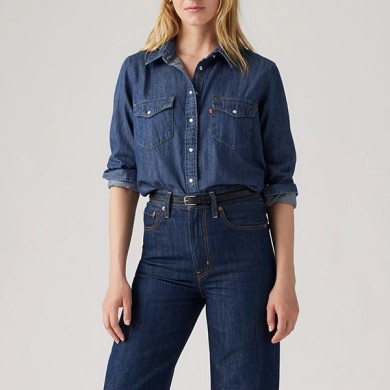 Levi's Womens Iconic Lightweight Western Denim Shirt