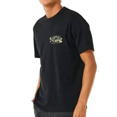 Rip Curl Mens T-Shirt Mason Pipeliner Black