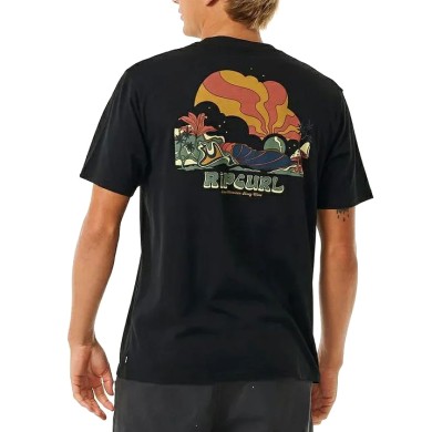 Rip Curl Mens T-Shirt Mason Pipeliner Black