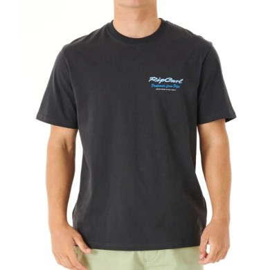 Rip Curl Mens T-Shirt Postcards 2nd Reef Tee Black