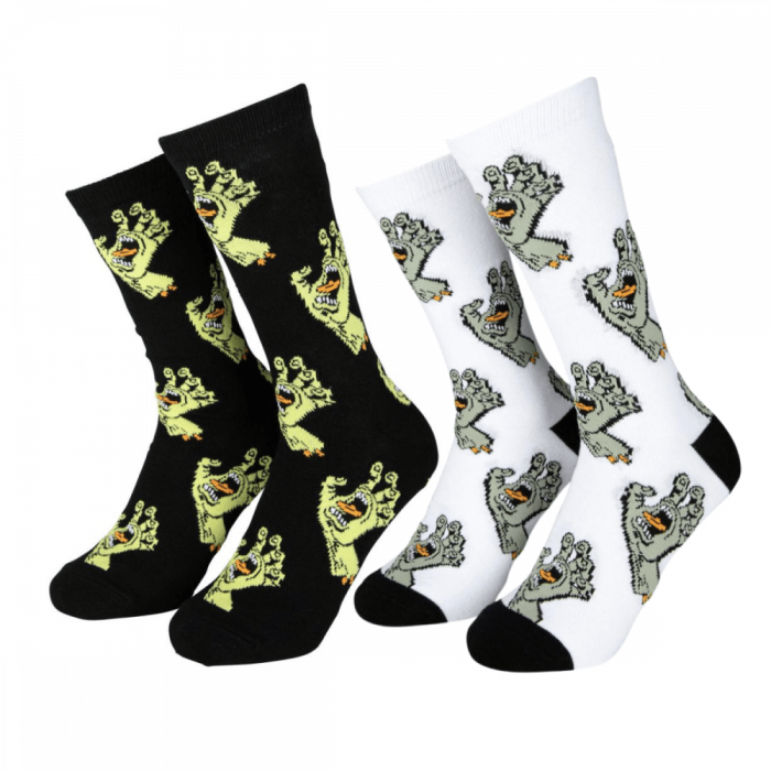 Santa Cruz  Men's Socks Multi Hand (2 Pack) 