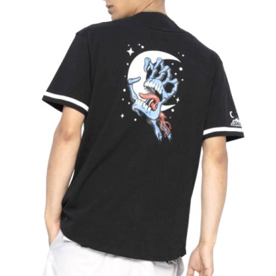 Santa Cruz Men's Short Sleeve Baseball Top Cosmic Bone Hand