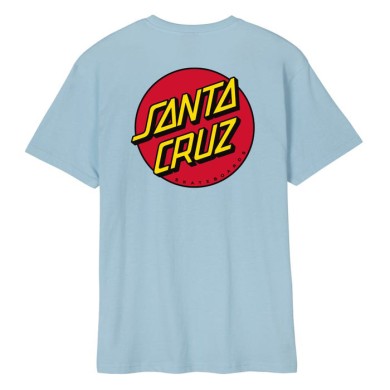 Santa Cruz Mens T-Shirt Classic Dot Chest Sky Blue