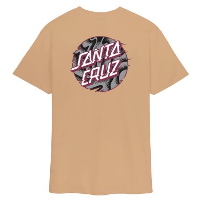 Santa Cruz Mens T-Shirt Vivid Slick Dot Taupe