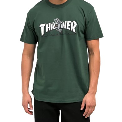 Santa Cruz x Thrasher Ανδρικό T-Shirt Screaming Logo Πράσινο