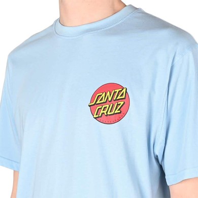 Santa Cruz Mens T-Shirt Classic Dot Chest Sky Blue