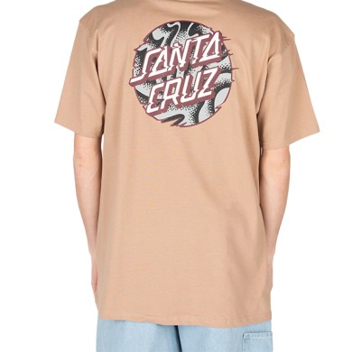 Santa Cruz Mens T-Shirt Vivid Slick Dot Taupe