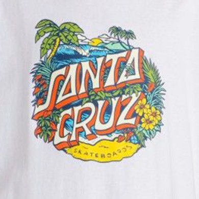 Santa Cruz Youth T-Shirt Aloha Dot Front White