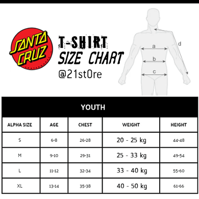 Santa Cruz Youth S/S T-Shirt Youth Peace Strip