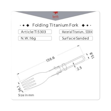 Keith Titanium Fork Folding Camping