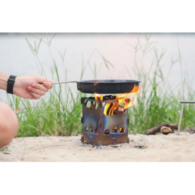 Keith Stove Titanium Alloy Backpacking Wood Stove Camping