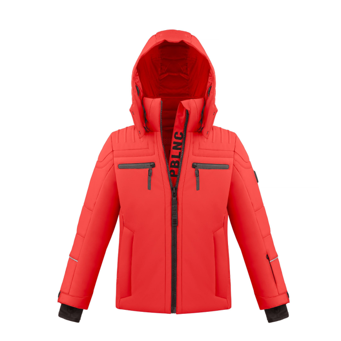 Poivre Blanc Women's Stretch Ski Suit in Scarlett Red