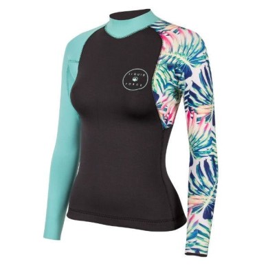 Liquid Force Women's Long Sleeve Eco Neoprene Top Floral